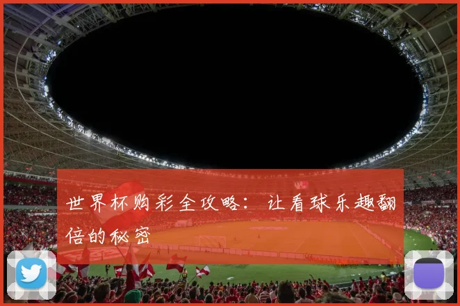 世界杯购彩全攻略：让看球乐趣翻倍的秘密